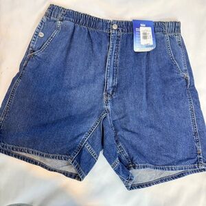 Levi's Dark Blue Denim Elastic-Waist Shorts